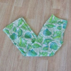 Lilly Pulitzer Jubilee Green Seashell Pants Size 8